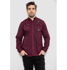 Сорочка чоловіча, колір бордовий, 186R01-1