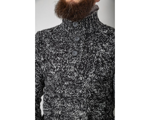 Светр чоловічий, колір чорно-білий, 214R10323