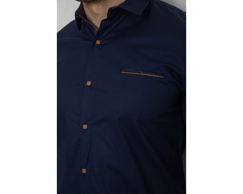 Сорочка чоловіча, колір темно-синій, 214R7094