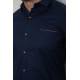 Сорочка чоловіча, колір темно-синій, 214R7094