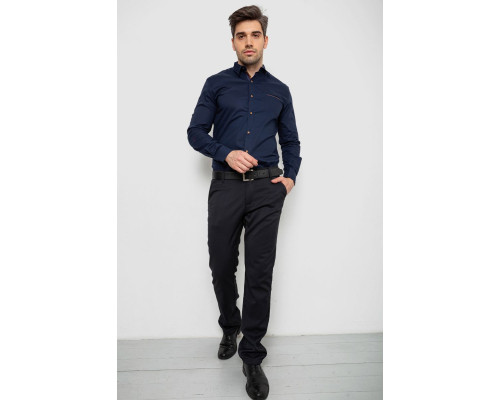 Сорочка чоловіча, колір темно-синій, 214R7094