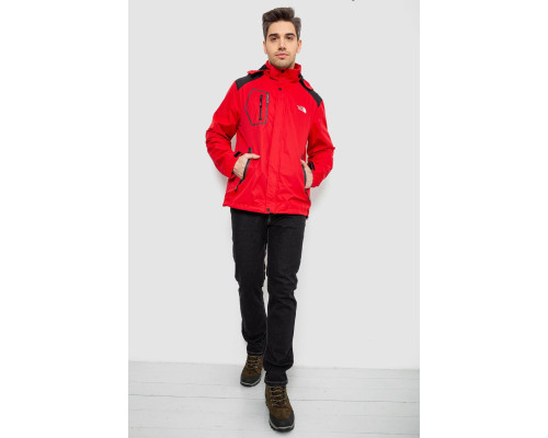 Куртка чоловіча демісезонна з капюшоном, колір червоний, 244RL-2515AL