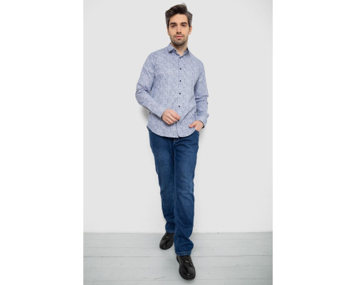 Сорочка чоловіча з принтом, колір сірий, 186R2020