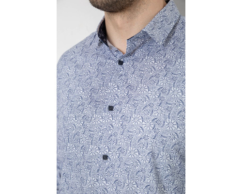 Сорочка чоловіча з принтом, колір сірий, 186R2020