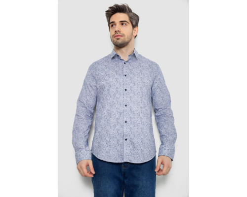 Сорочка чоловіча з принтом, колір сірий, 186R2020