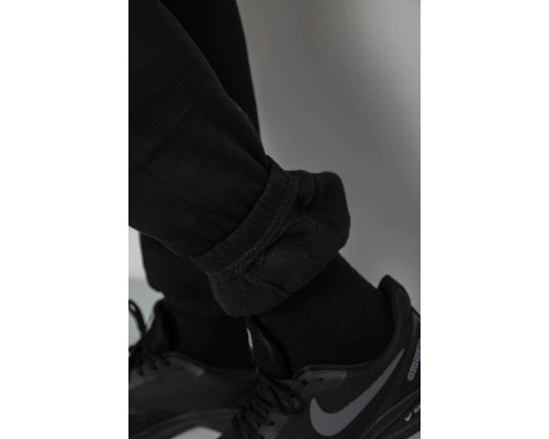 Спортивні штани чоловічі на флісі, колір чорний, 129RA9997