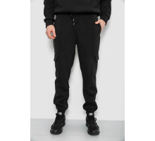 Спортивні штани чоловічі на флісі, колір чорний, 129RA9997