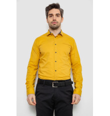 Сорочка чоловіча однотонна, колір гірчичний, 186R2072