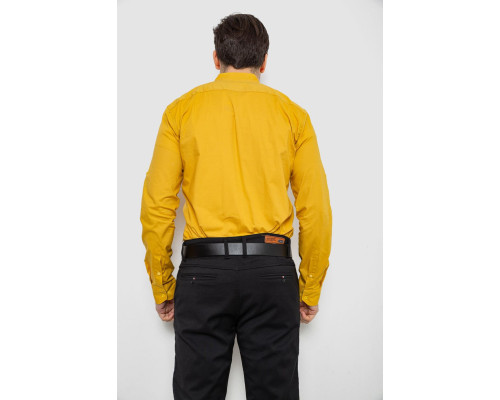 Сорочка чоловіча однотонна, колір гірчичний, 186R2072