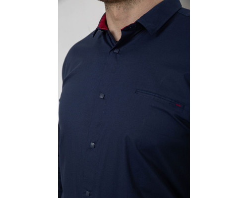 Сорочка чоловіча однотонна, колір синій, 186R2072