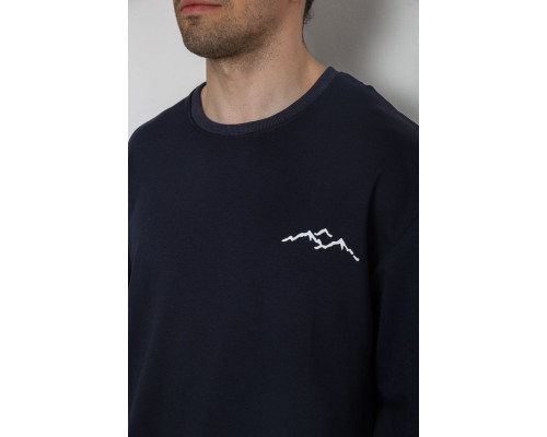 Спортивний чоловічий демісезонний костюм, колір темно-синій, 241R176