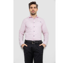 Сорочка чоловіча однотонна з принтом, колір рожевий, 186R2011