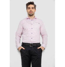 Сорочка чоловіча однотонна з принтом, колір рожевий, 186R2011