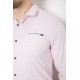 Сорочка чоловіча однотонна з принтом, колір рожевий, 186R2011