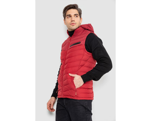 Жилетка чоловіча демісезонна, колір бордовий, 244R777