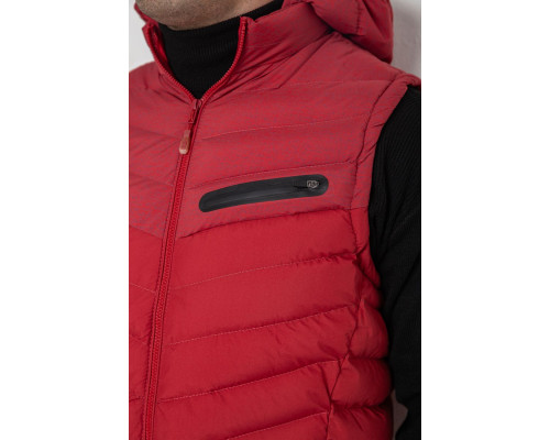 Жилетка чоловіча демісезонна, колір бордовий, 244R777