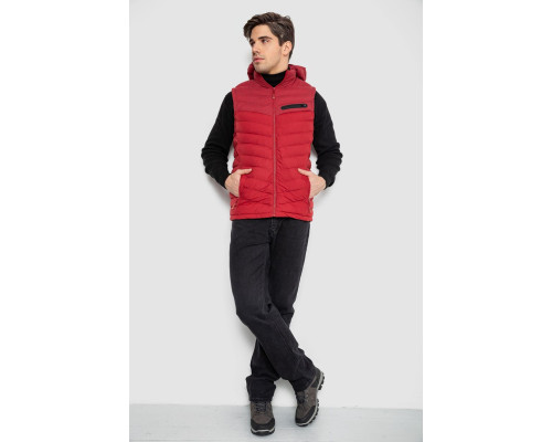 Жилетка чоловіча демісезонна, колір бордовий, 244R777