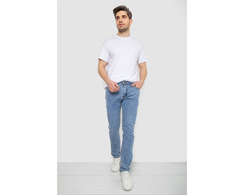 Джинси чоловічі однотонні, колір блакитний, 244R21-726