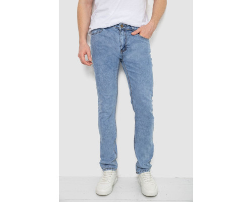 Джинси чоловічі однотонні, колір блакитний, 244R21-726
