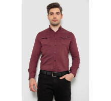 Сорочка чоловіча однотонна, колір бордовий, 214R16176