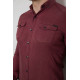 Сорочка чоловіча однотонна, колір бордовий, 214R16176