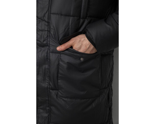 Куртка чоловіча зимова подовжена, колір чорний, 244RH76-30