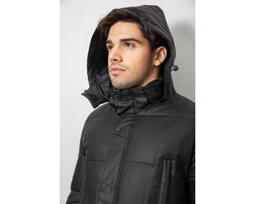 Куртка чоловіча зимова подовжена, колір чорний, 244RH76-30