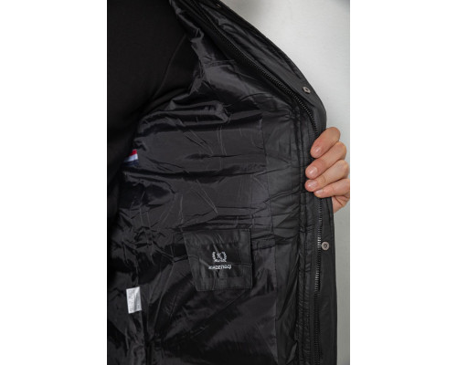 Куртка чоловіча зимова подовжена, колір чорний, 244RH76-30