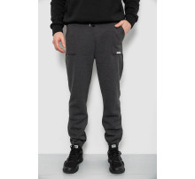 Спортивні штани чоловічі на флісі, колір грифельний, 129RA9998