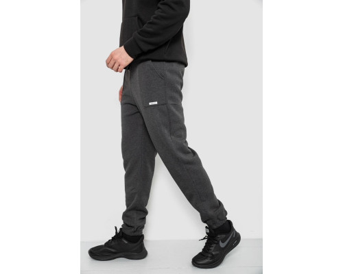 Спортивні штани чоловічі на флісі, колір грифельний, 129RA9998