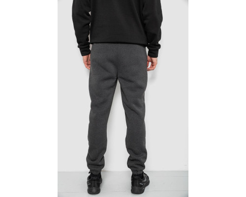 Спортивні штани чоловічі на флісі, колір грифельний, 129RA9998