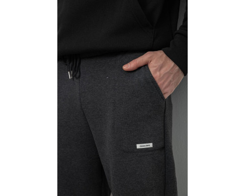 Спортивні штани чоловічі на флісі, колір грифельний, 129RA9998