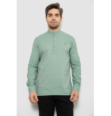 Сорочка чоловіча однотонна з принтом, колір оливковий, 186R2077