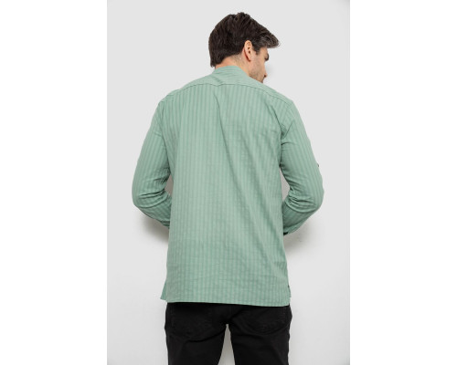 Сорочка чоловіча однотонна з принтом, колір оливковий, 186R2077