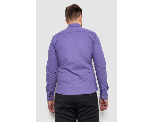 Сорочка чоловіча з принтом, колір фіолетовий, 214R16286