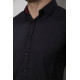 Сорочка чоловіча однотонна, колір чорний, 186R6917-1