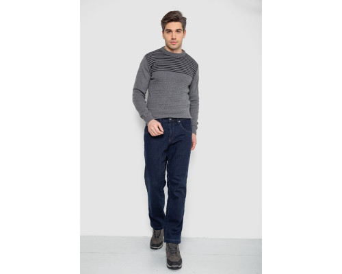 Джинси чоловічі утеплені на флісі, колір синій, 129R9834