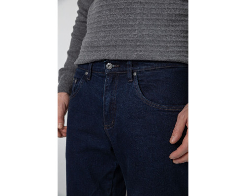 Джинси чоловічі утеплені на флісі, колір синій, 129R9834