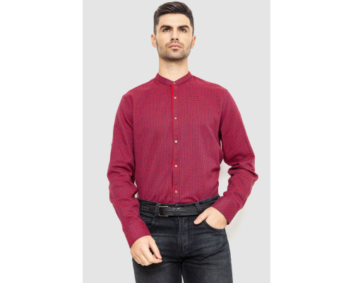 Сорочка чоловіча в клітинку байкова, колір червоно-синій, 214R99-34-022