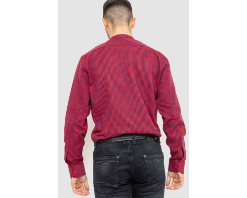 Сорочка чоловіча в клітинку байкова, колір червоно-синій, 214R99-34-022