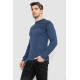Светр чоловічий в смужку, колір джинс, 161R1029