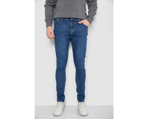 Джинси чоловічі однотонні, колір синій, 247R1095