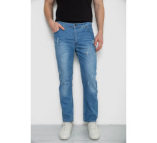 Джинси чоловічі з потертостями, колір блакитний, 247R736