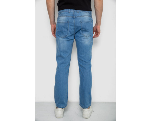 Джинси чоловічі з потертостями, колір блакитний, 247R736