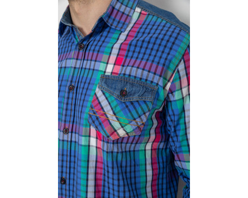 Сорочка чоловіча в клітинку, колір різноколір, 214R0743-1