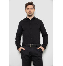 Сорочка чоловіча однотонна, колір чорний, 186R2072