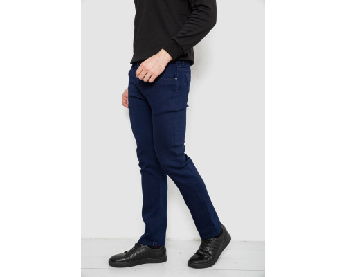 Джинси чоловічі однотонні Straight, колір синій, 244R1051-1