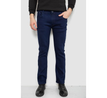 Джинси чоловічі однотонні Straight, колір синій, 244R1051-1