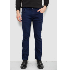 Джинси чоловічі однотонні Straight, колір синій, 244R1051-1