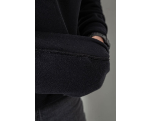 Худі чоловічий на флісі однотонний, колір чорнильний, 241R2650